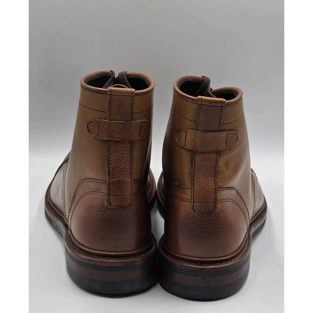 Allen Edmonds Landon Cap Toe Leather Boots Men's 8.5D Walnut USA 3739
